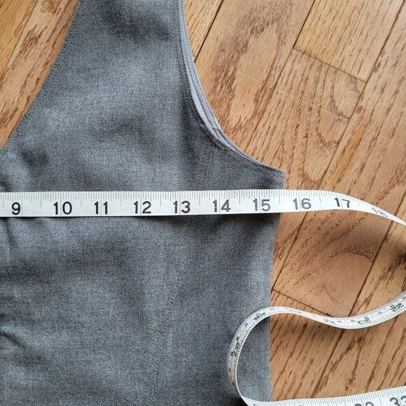 Banana Republic Gray Sleeveless Pencil Sheath Dress V Neck 2 - Picture 13 of 16